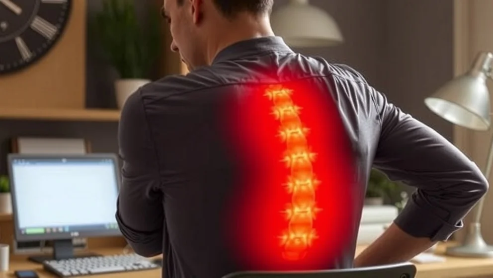 Ont i övre delen av ryggen mellan skulderbladen